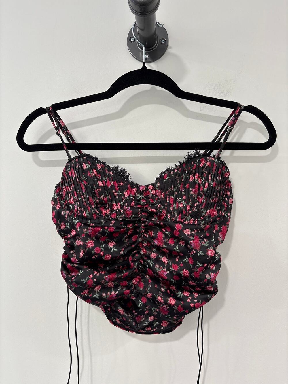 For Love & Lemons Floral Bustier Crop Tank Size S